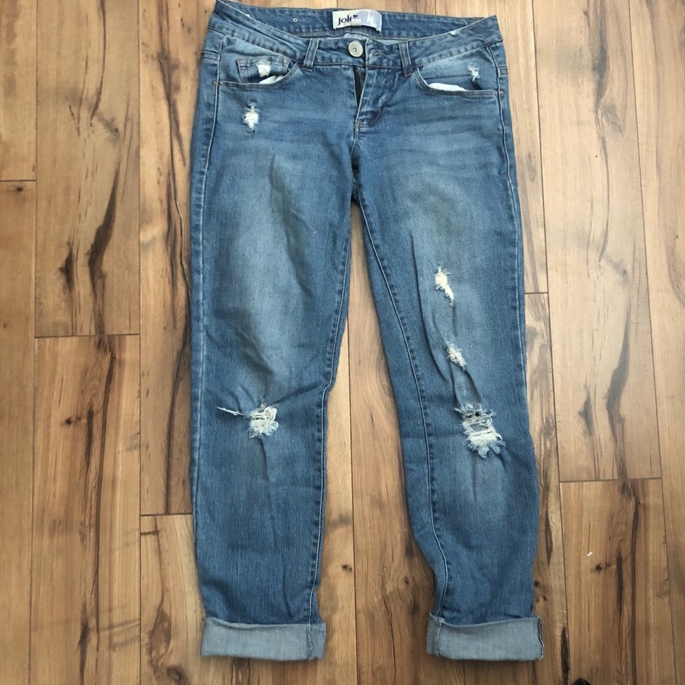 Jolt boyfriend cropped jeans